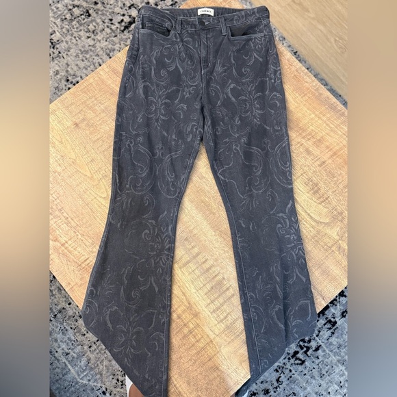 L'AGENCE Grey Patterned Flare Jeans-Size 29 - Picture 7 of 9